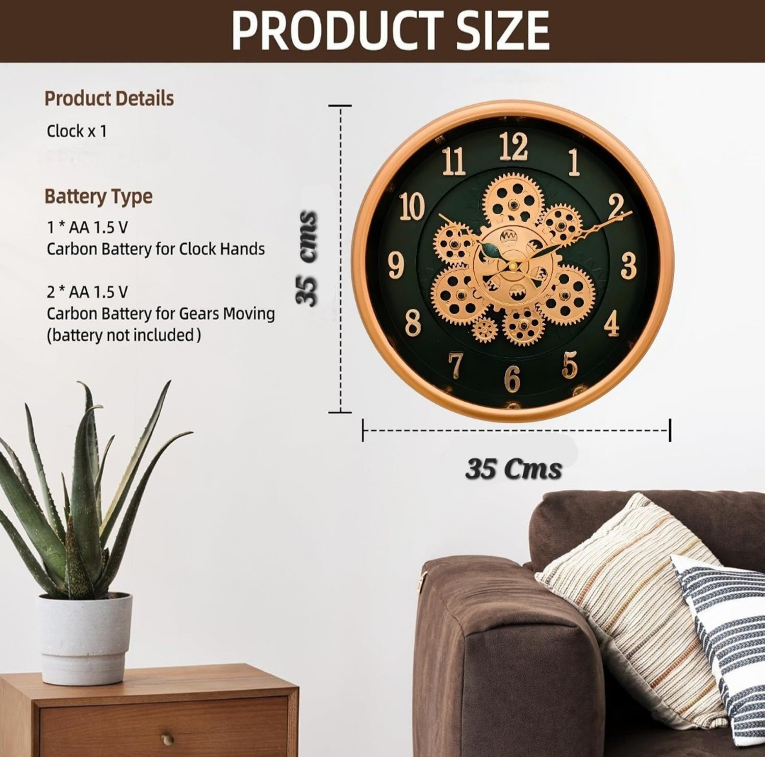 Image of milanwatchhouse Analog 35 cm X 35 cm Wall Clock