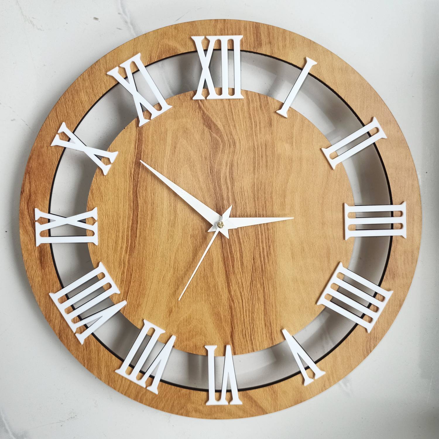 Dashing Analog 30.5 cm X 30.5 cm Wall Clock (Brown, Without Glass