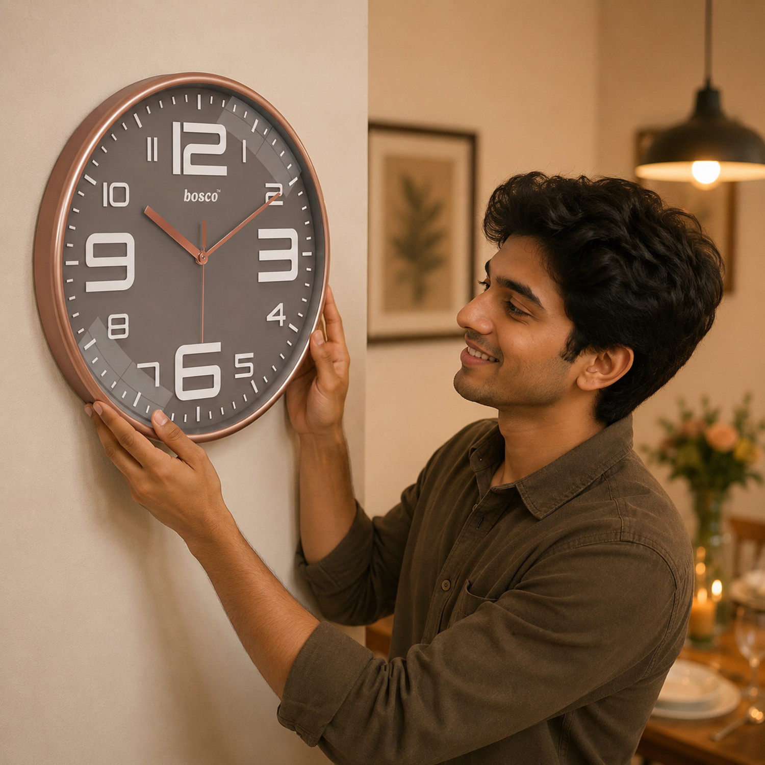 Image of BOSCO Analog 30 cm X 30 cm Wall Clock
