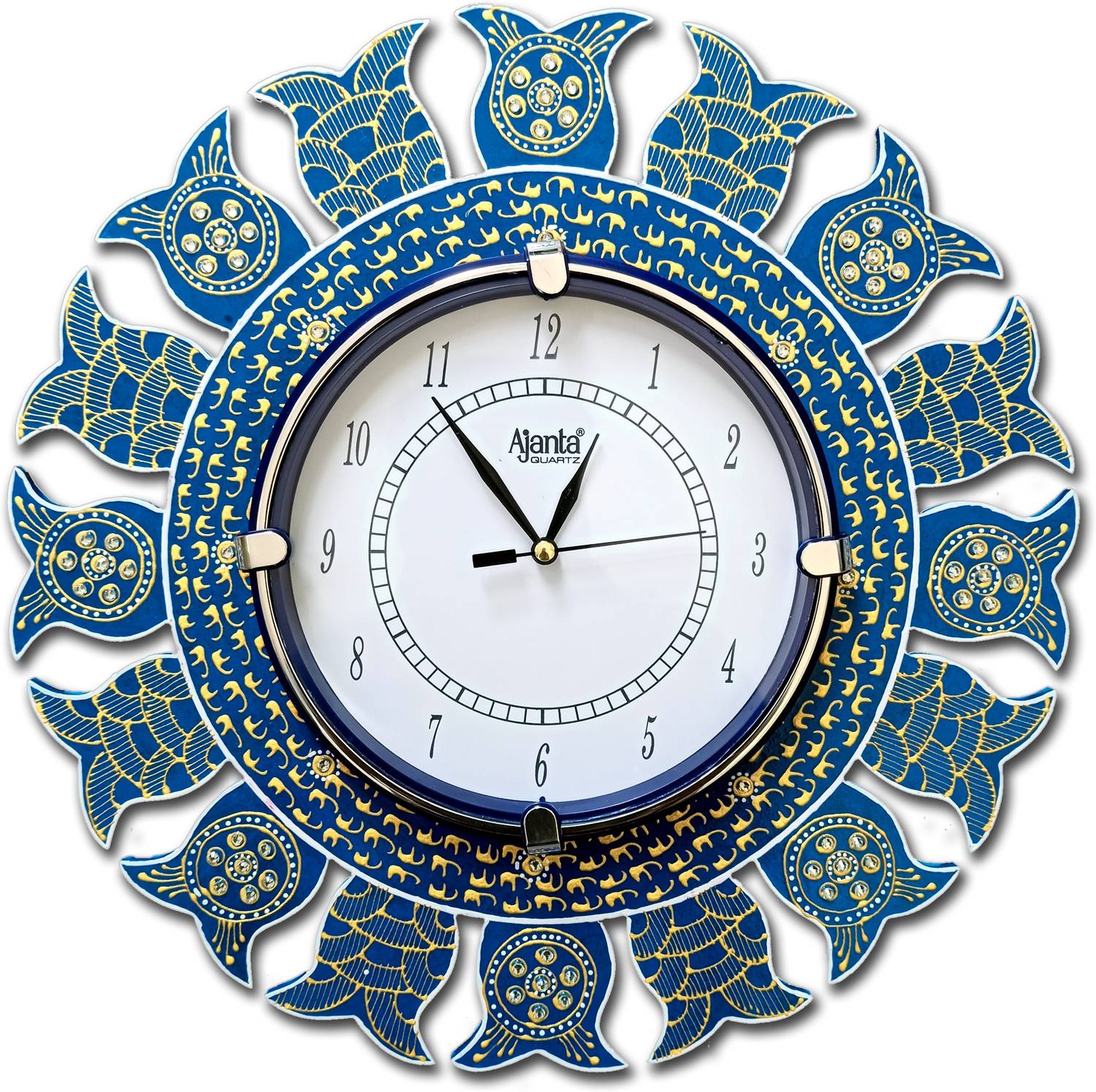 AJANTA Analog 33 cm X 33 cm Wall Clock (Multicolor, With Glass, S