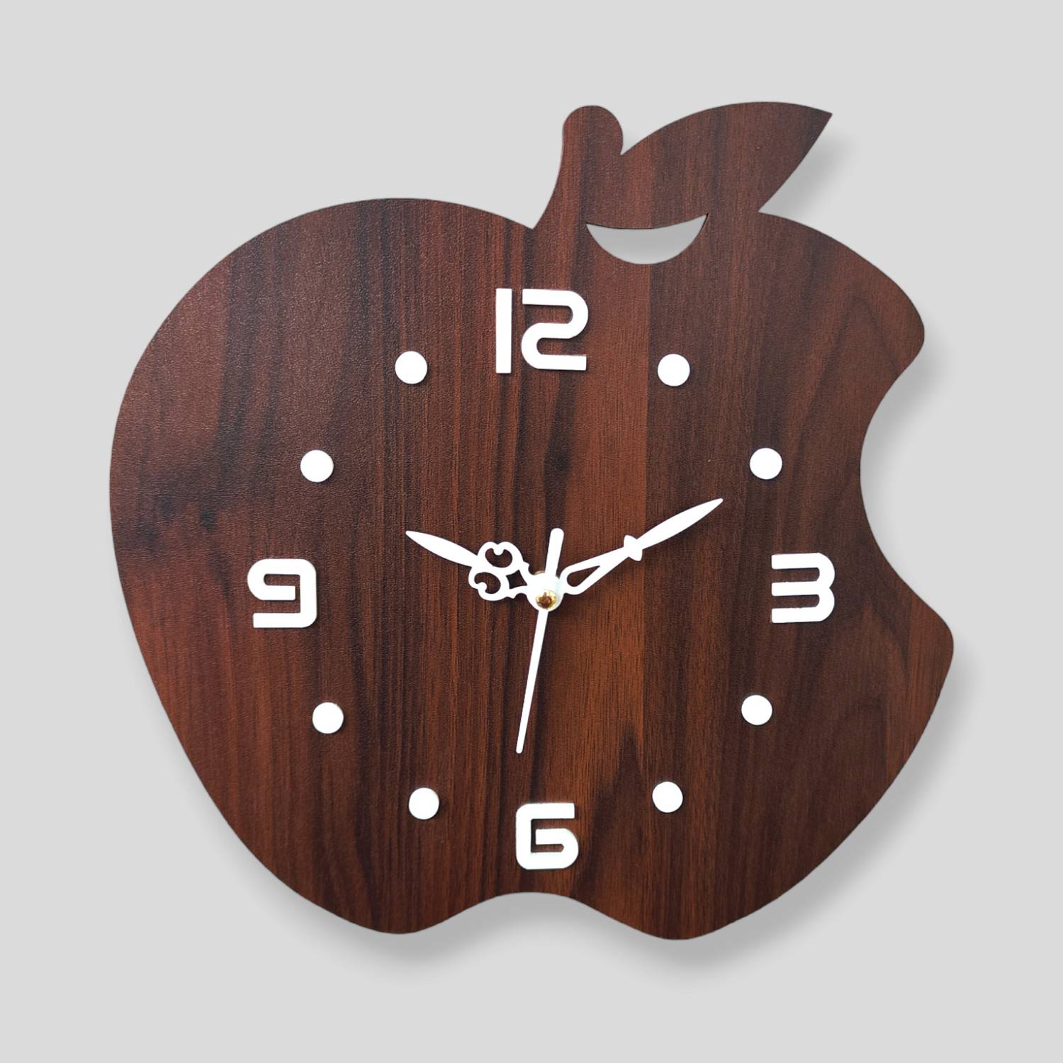 FASTQT Analog 25 cm X 25 cm Wall Clock (Brown, Without Glass, DIY