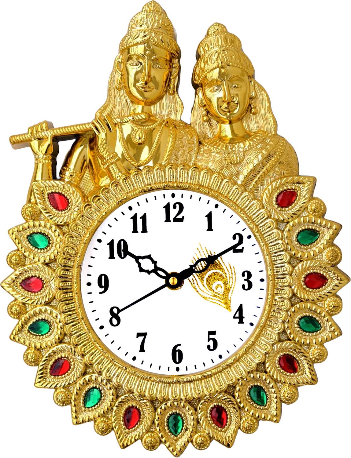 setu creation Analog 30 cm X 22 cm Wall Clock (Yellow, With Glass