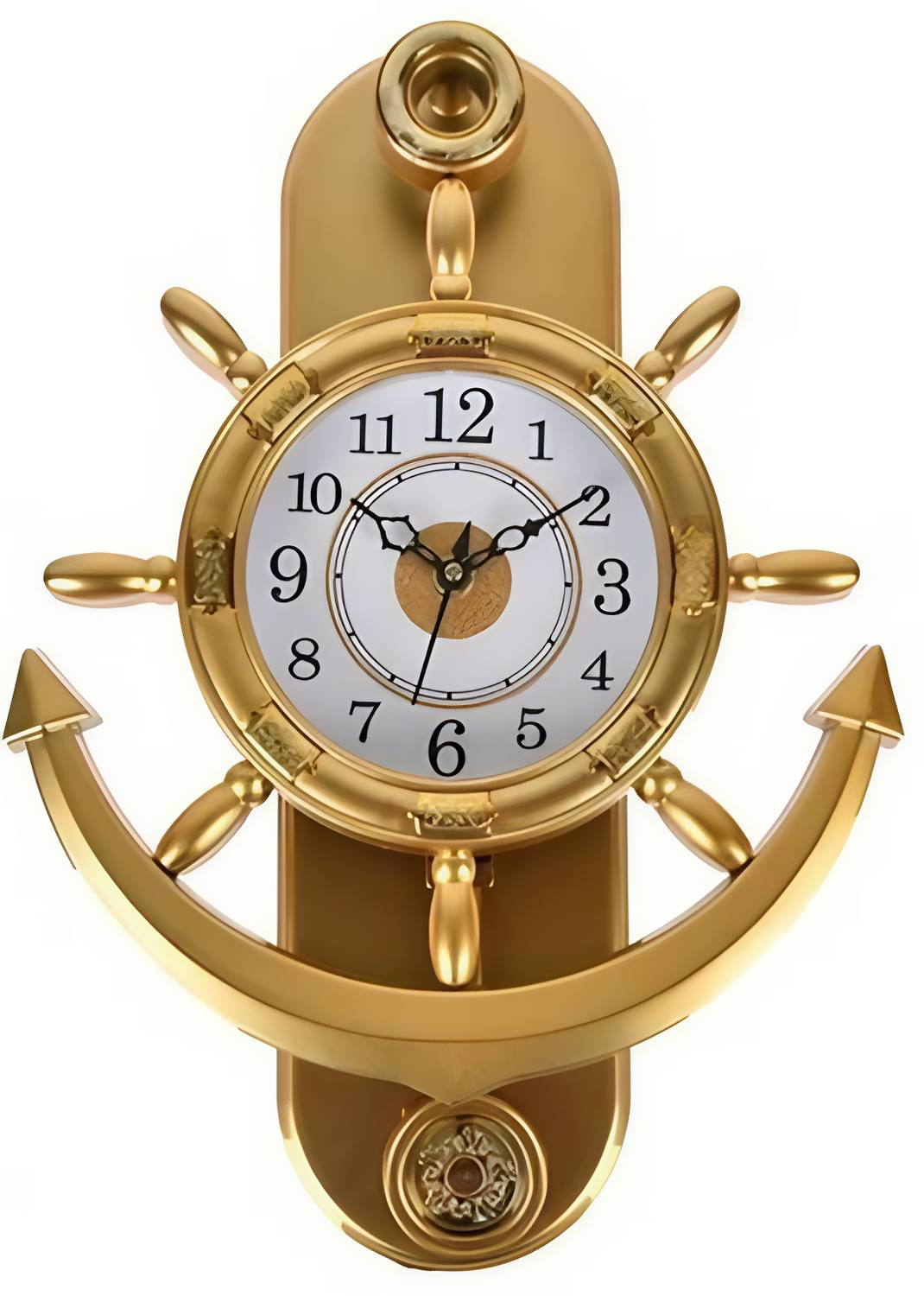 GOT Dreams Analog 40 cm X 28 cm Wall Clock (Gold, With Glass, Pen