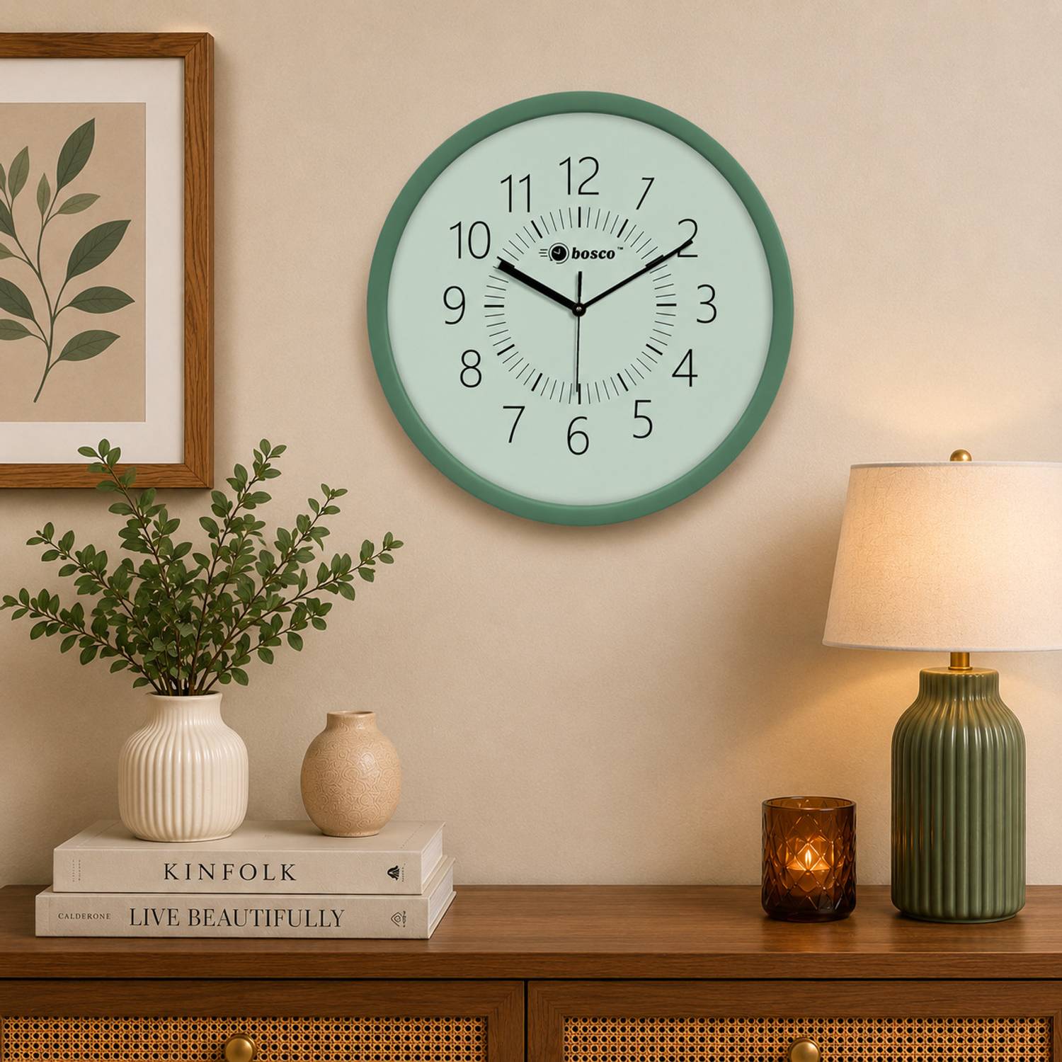 BOSCO Analog 28 cm X 28 cm Wall Clock