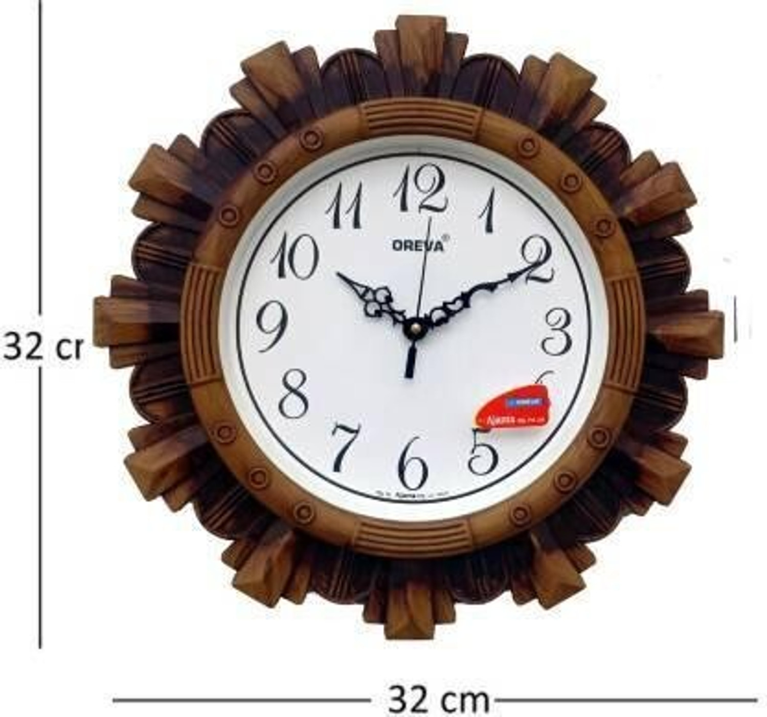 Image of OREVA Analog 32 cm X 32 cm Wall Clock
