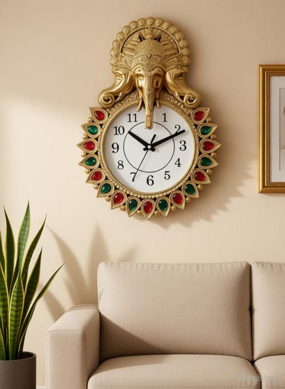 Image of DecorHouse Analog 32 cm X 26 cm Wall Clock (Multicolor, With Glass, Standard)