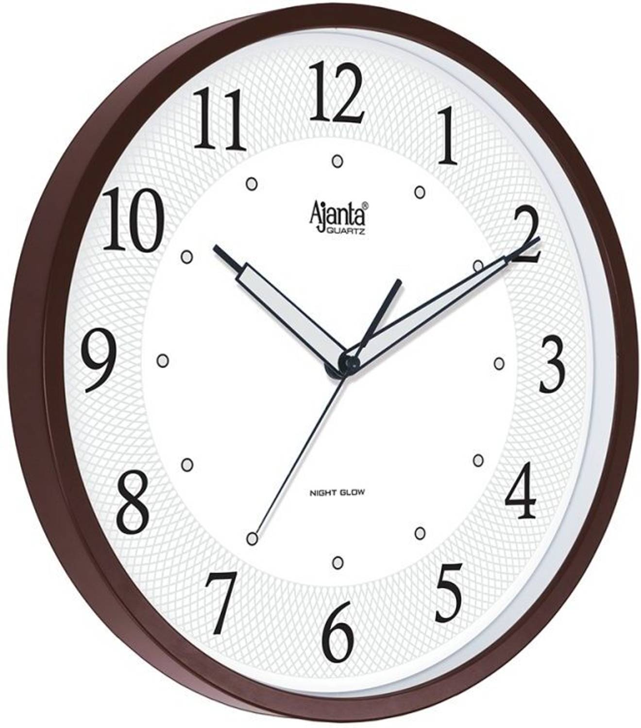 AJANTA Analog 29 cm X 29 cm Wall Clock (Brown, With Glass, Standa