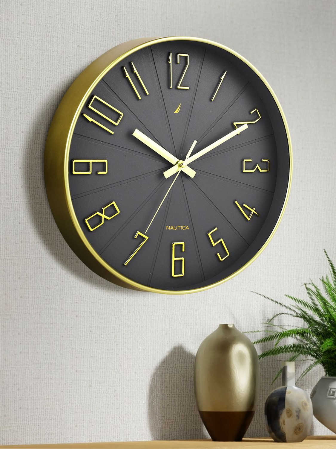Image of Nautica Analog 30 cm X 30 cm Wall Clock