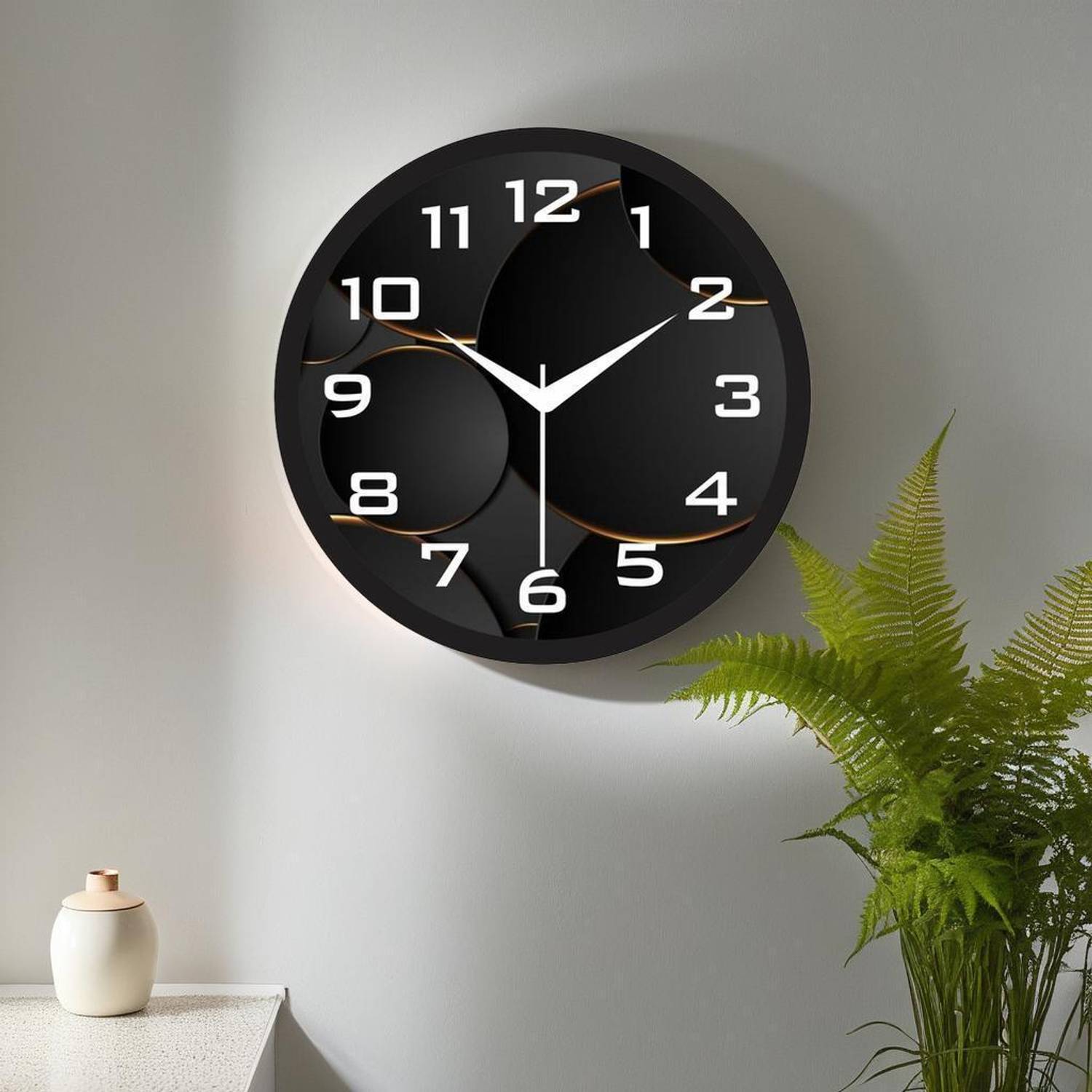 Sirohiya Analog 28 cm X 28 cm Wall Clock (Multicolor, With Glass,