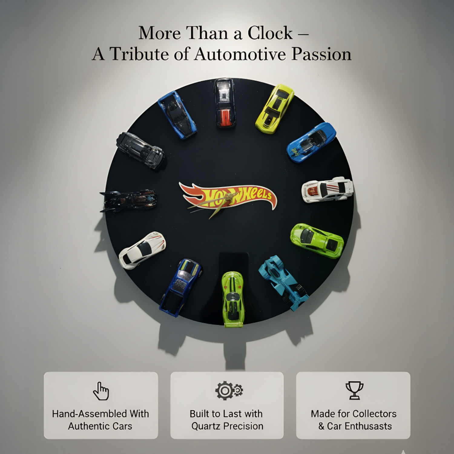 Image of Fancy Things Analog 11 cm X 41 cm Wall Clock (Black, Without Glass, DIY Clocks)