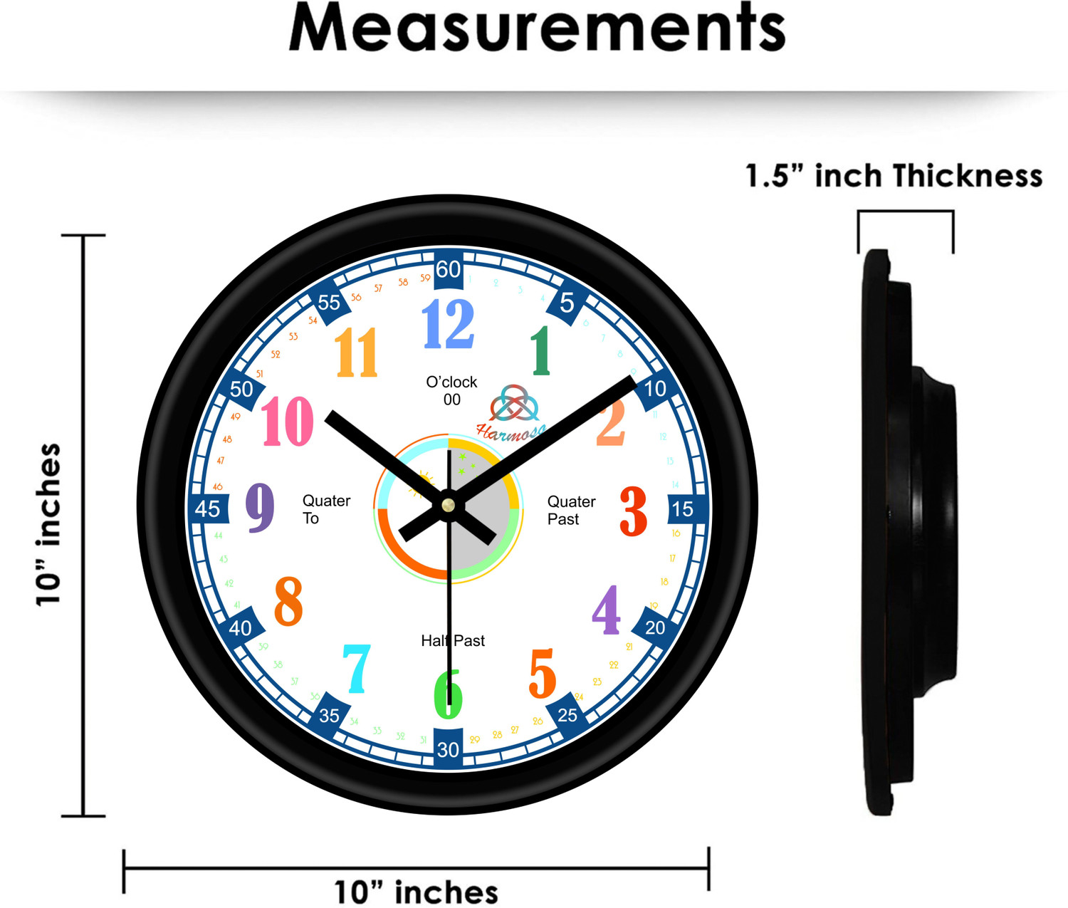 Image of Harmoso Analog 25 cm X 25 cm Wall Clock
