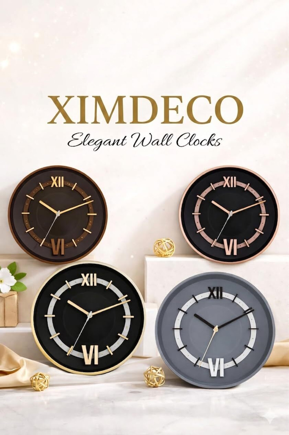 Image of Ximdeco Analog 33 cm X 33 cm Wall Clock