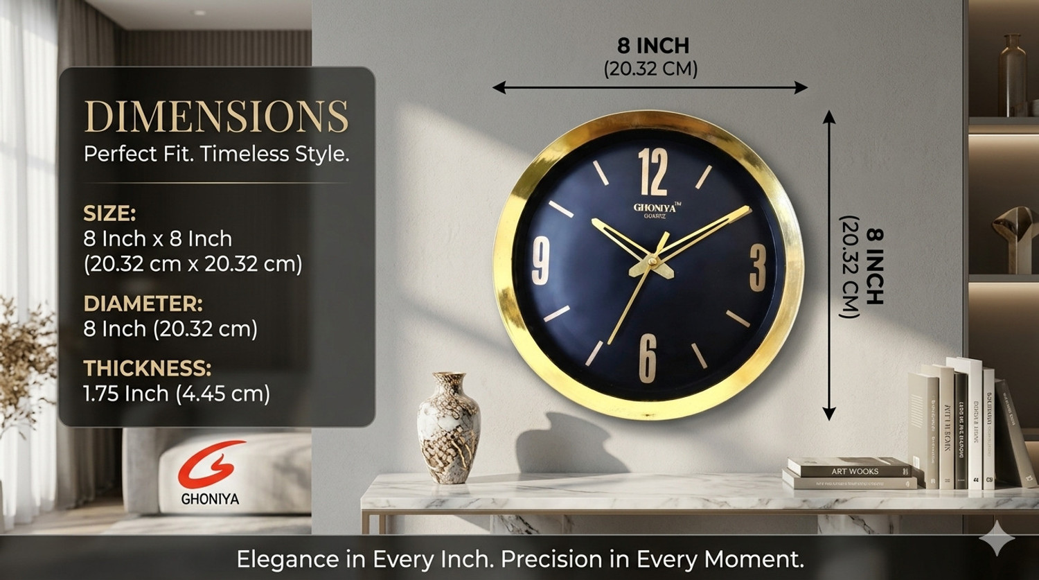 Image of Ghoniya enterprise Analog 20 cm X 20 cm Wall Clock