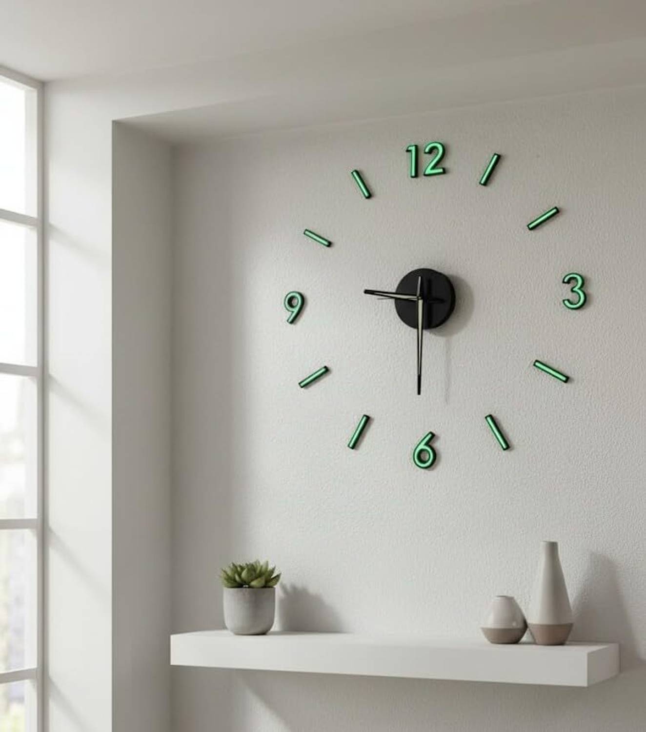 Cozyloom 60x60 cm Black Wall Clock - Image 2