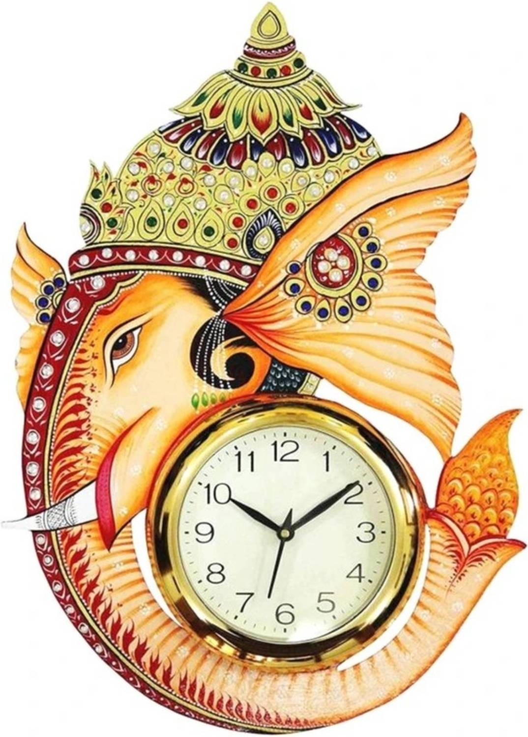 litisha enterprises Analog 32 cm X 25 cm Wall Clock (Multicolor,