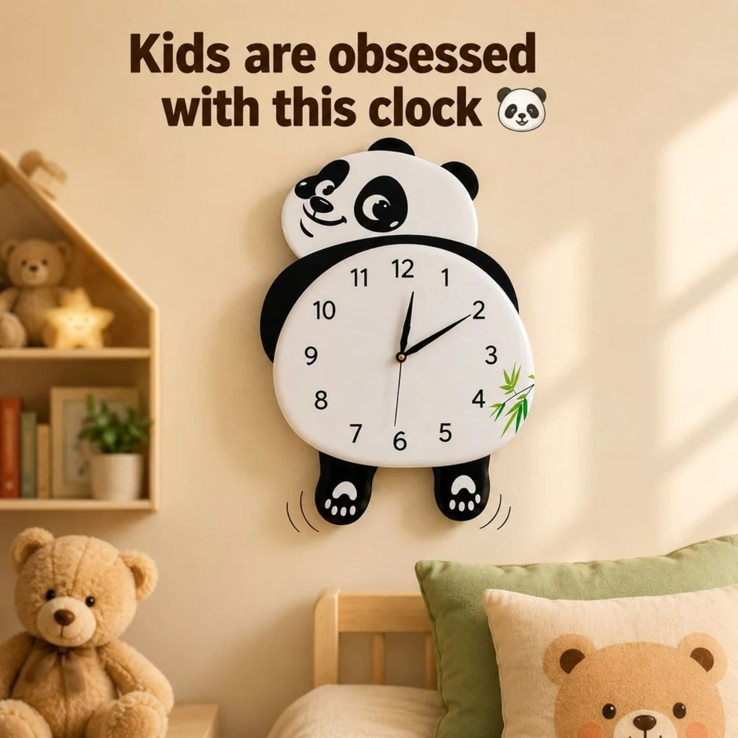 Image of Clapjoy Analog 30 cm X 25 cm Wall Clock (Multicolor, Without Glass, Standard)