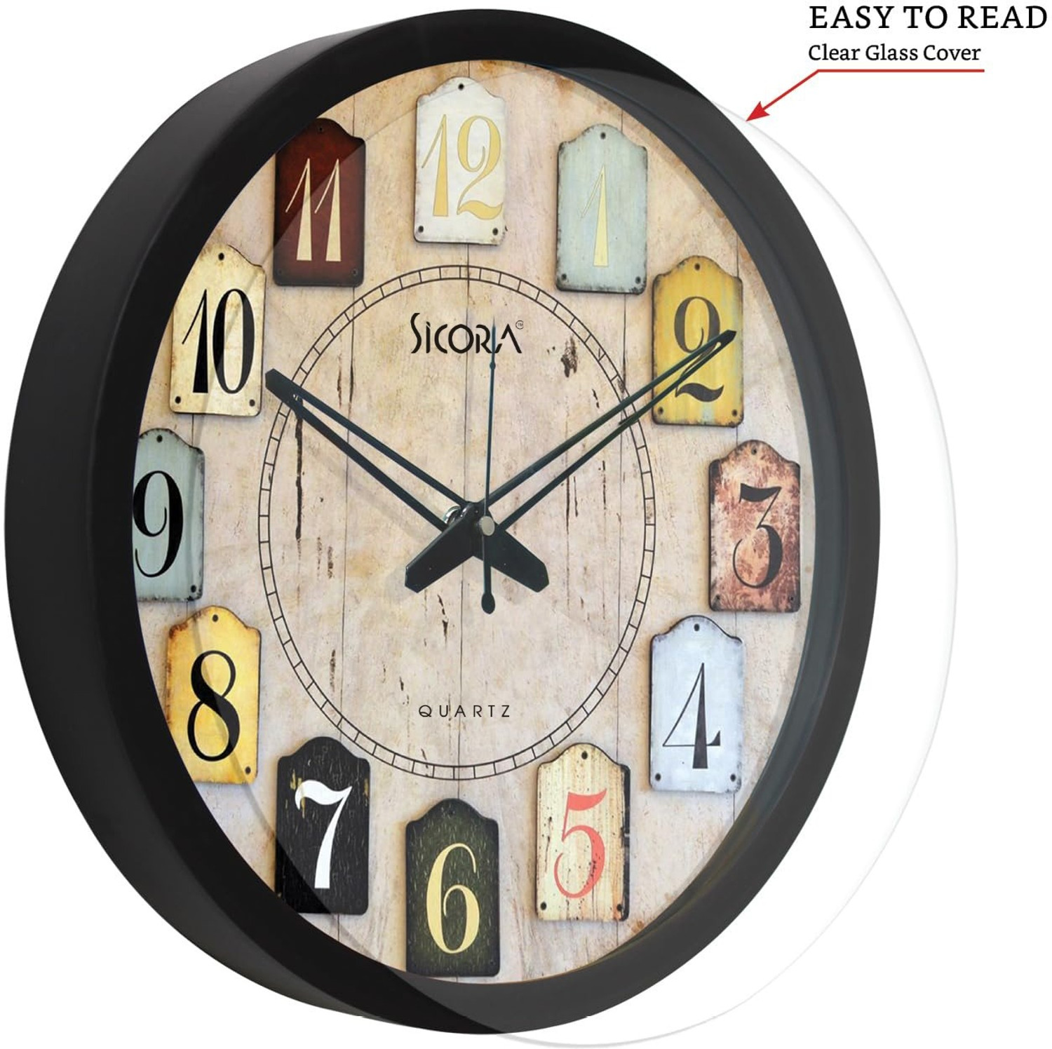 Image of SICORA Analog 30 cm X 30 cm Wall Clock