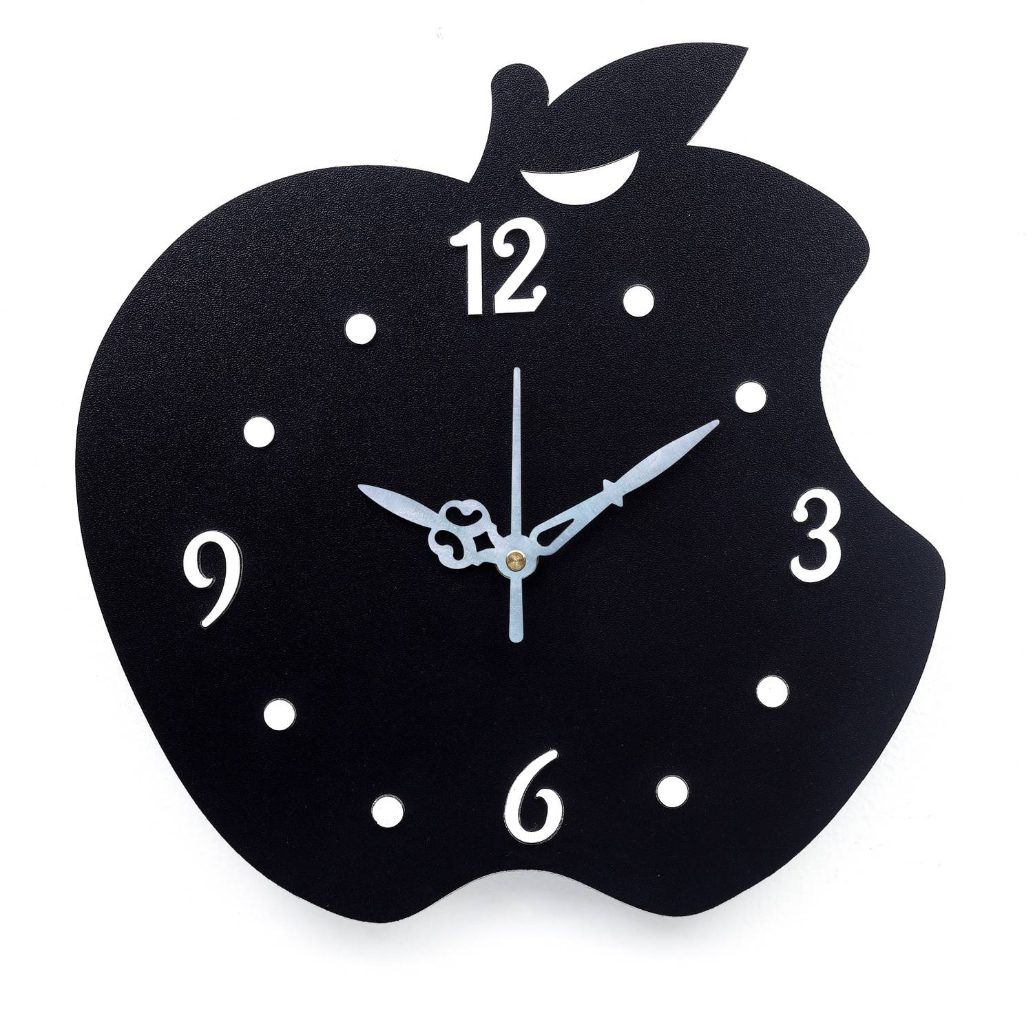 FASTQT Analog 28 cm X 28 cm Wall Clock (Black, Without Glass, Sta
