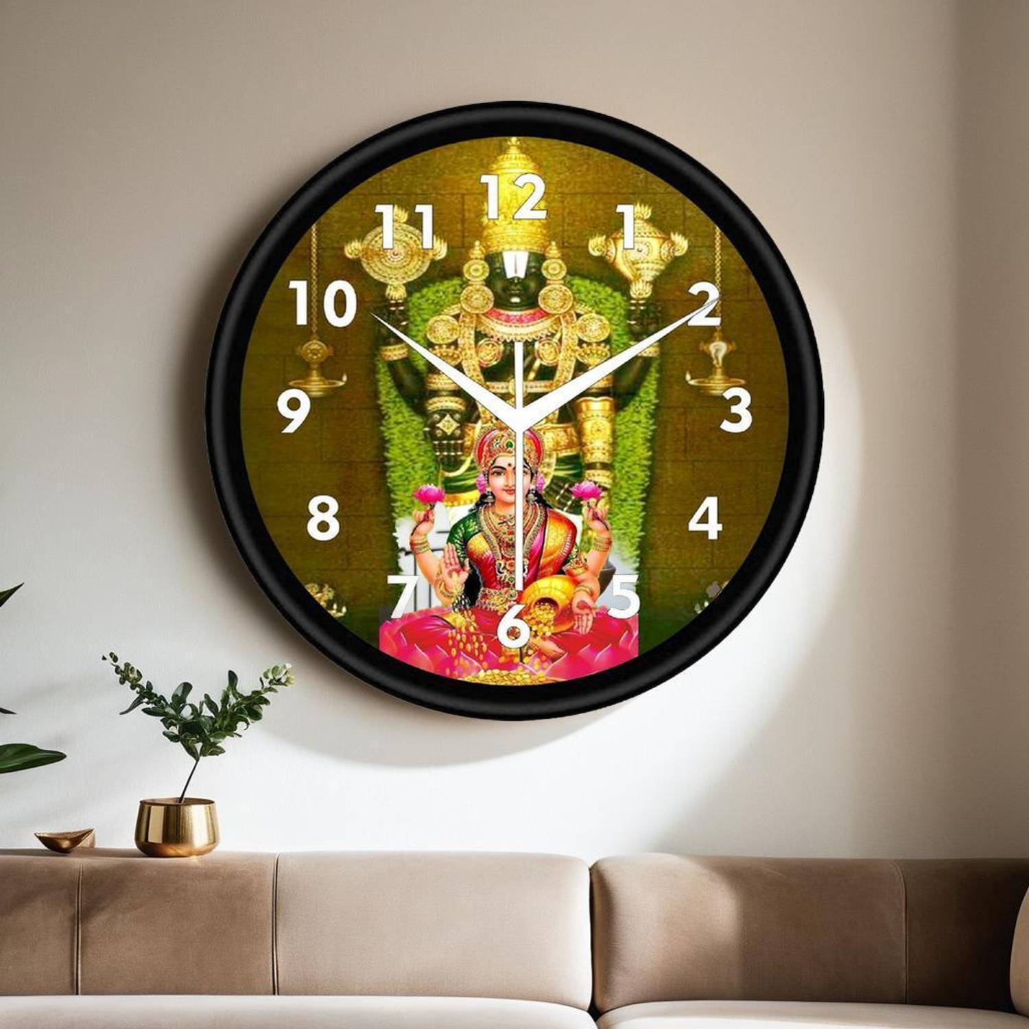 Sirohiya Analog 28 cm X 28 cm Wall Clock (Multicolor, With Glass,