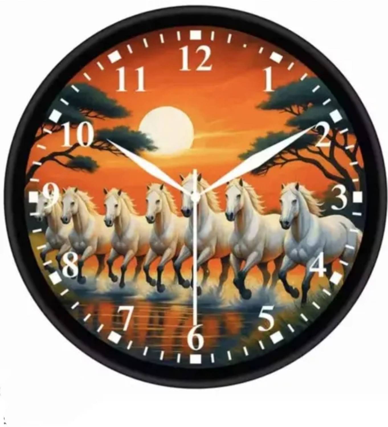 AJLANO Analog 25 cm X 25 cm Wall Clock (Multicolor, With Glass, S
