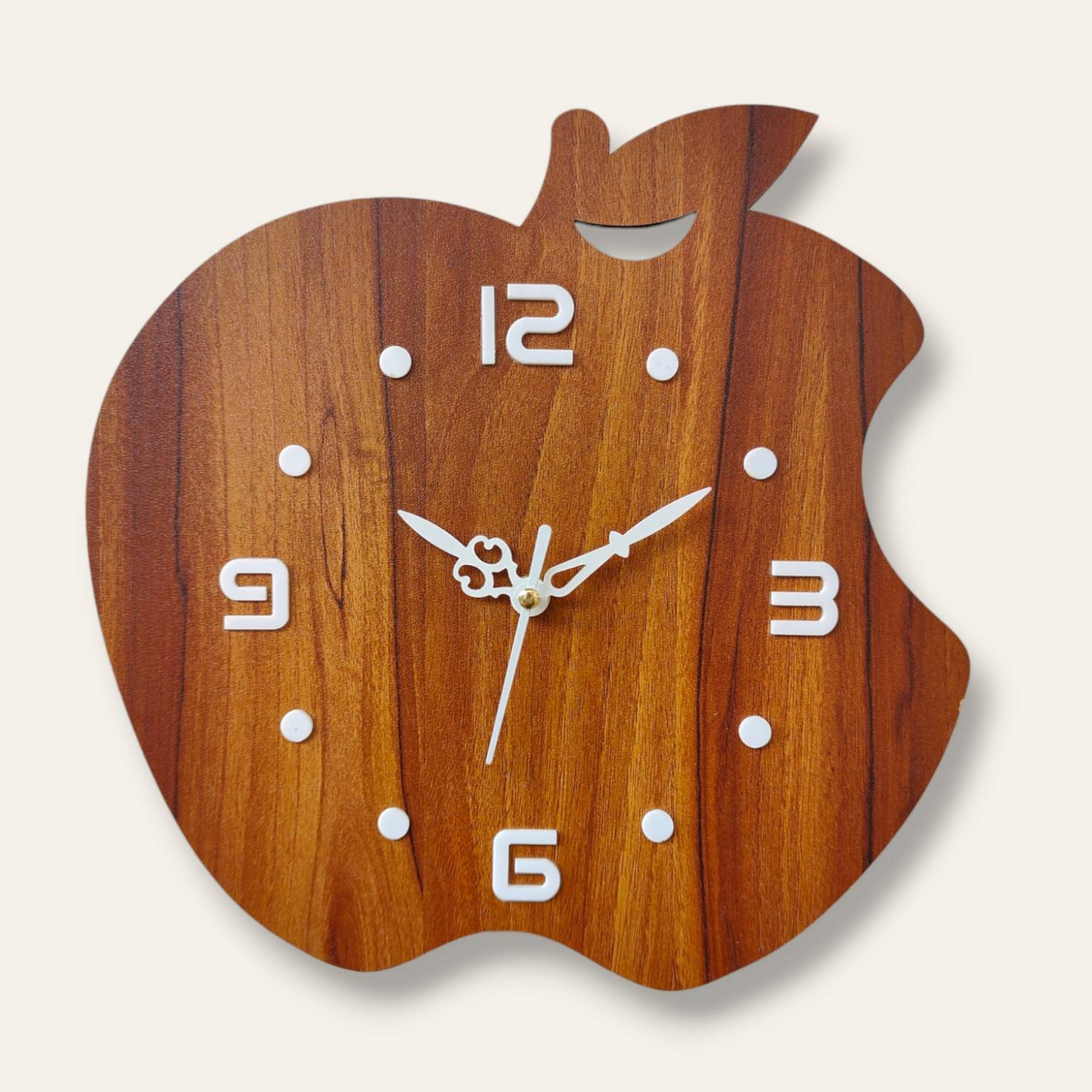 FASTQT Analog 25 cm X 25 cm Wall Clock (Brown, Without Glass, DIY