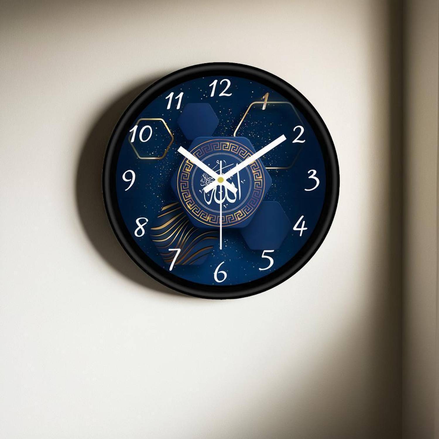 Fashion World Analog 25 cm X 25 cm Wall Clock (Black, With Glass,