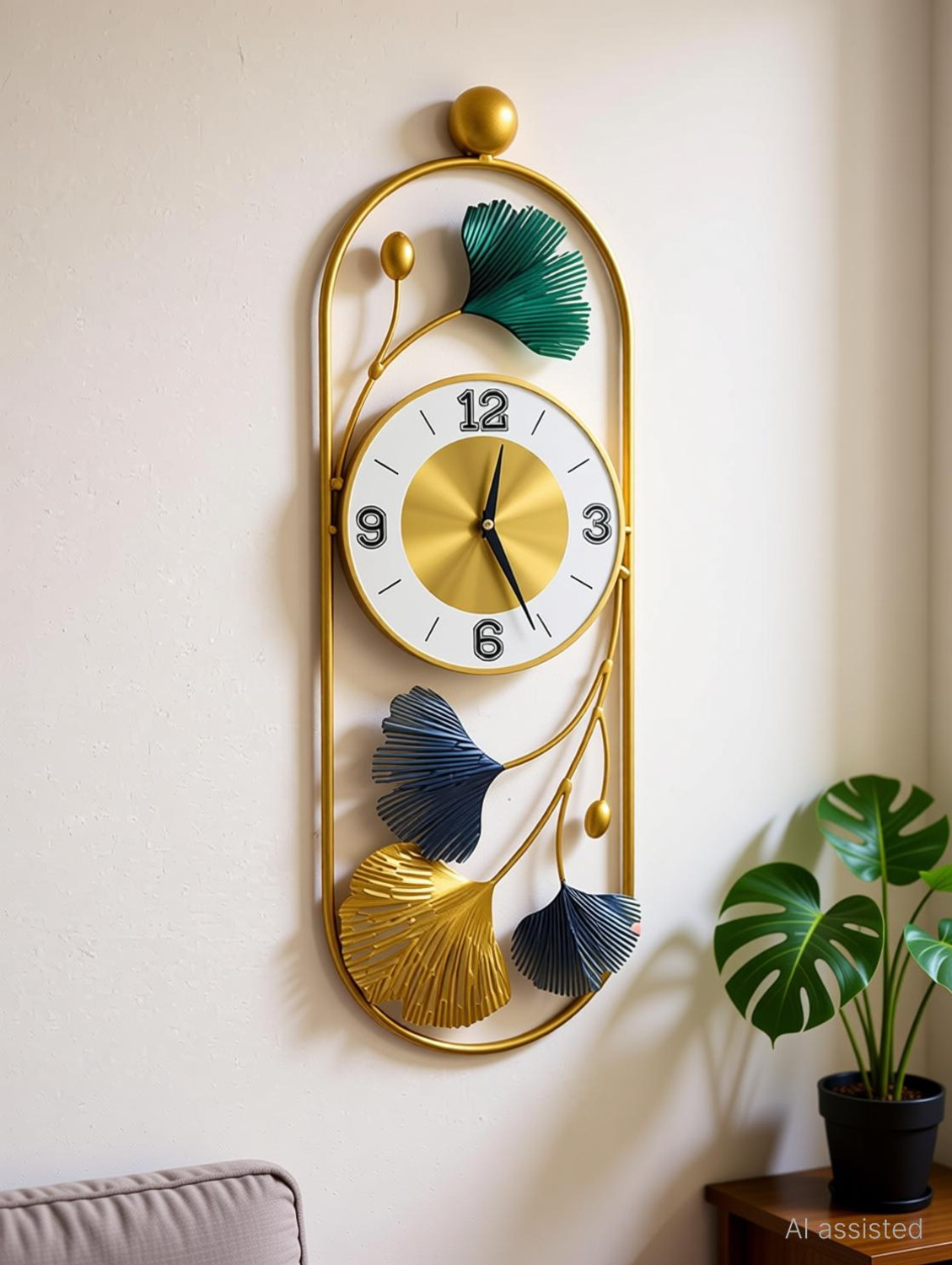 Image of LuxeLookz Analog 60 cm X 22 cm Wall Clock