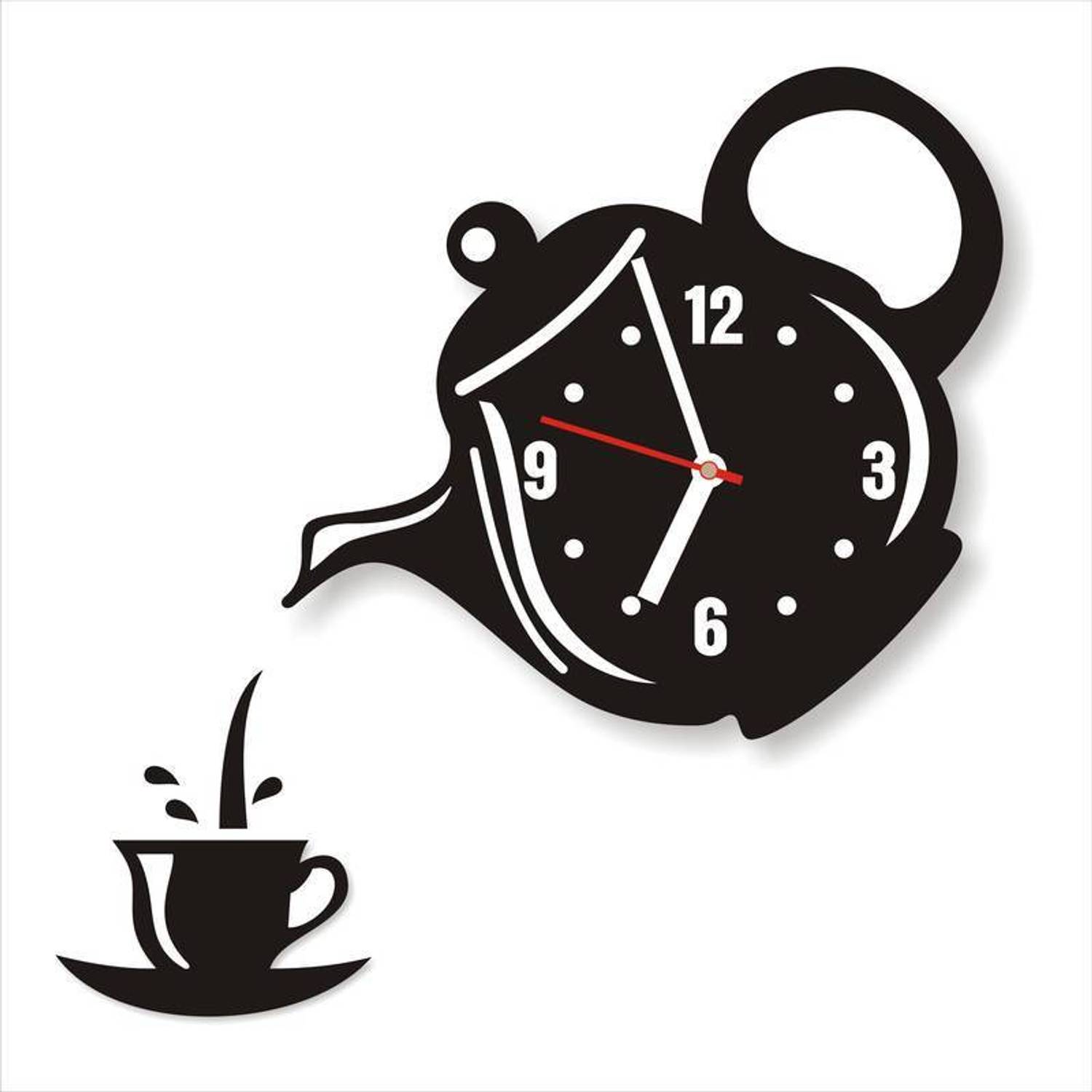 Suzi Analog 40 cm X 30 cm Wall Clock (Black, Without Glass, DIY C
