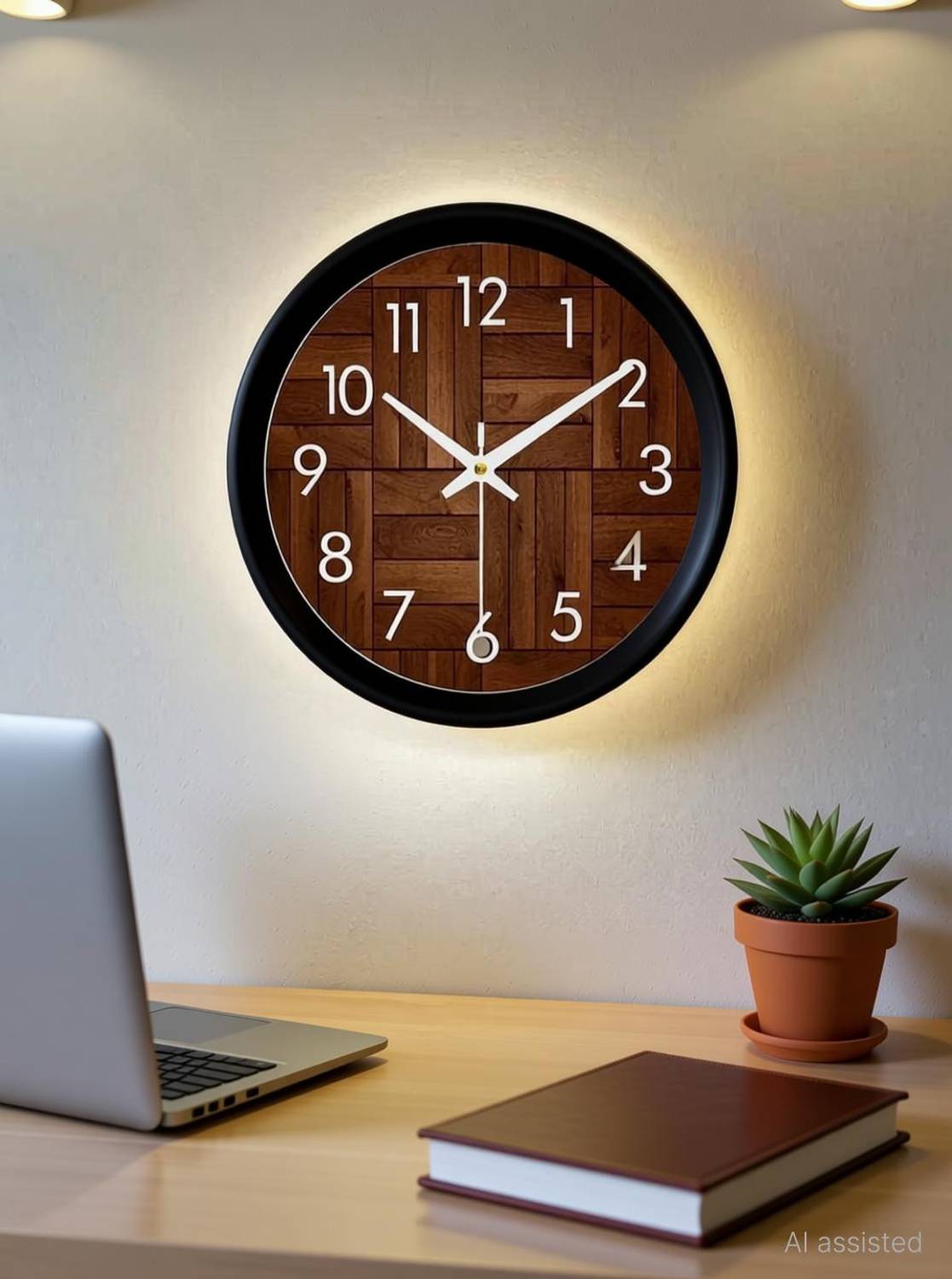 AJLANO Analog 25 cm X 25 cm Wall Clock