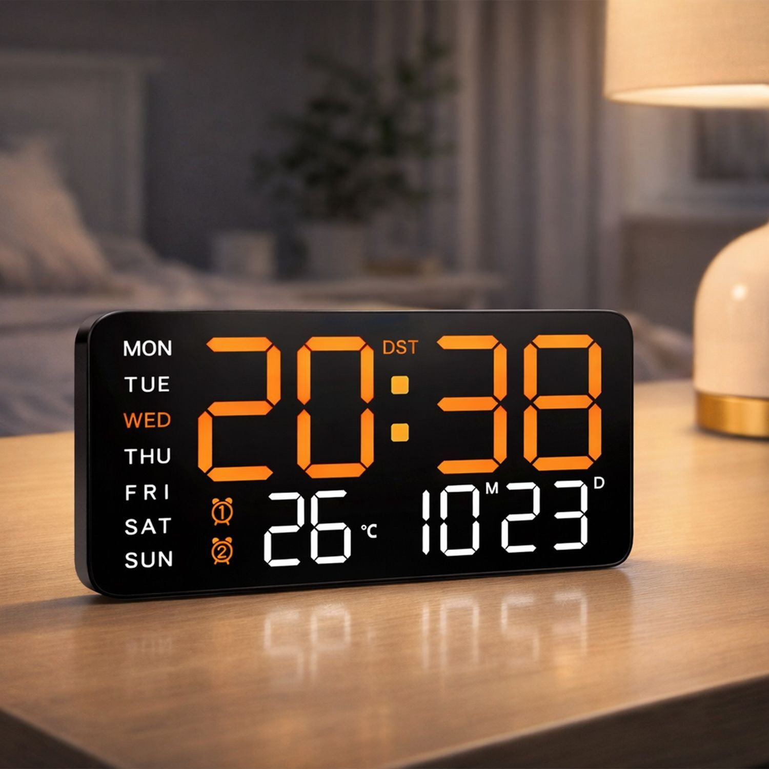 Image of Suveharts Digital 11 cm X 21.5 cm Wall Clock