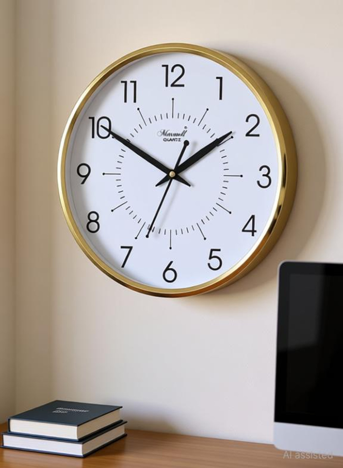 Image of maxwell Quartz Analog 26 cm X 26 cm Wall Clock