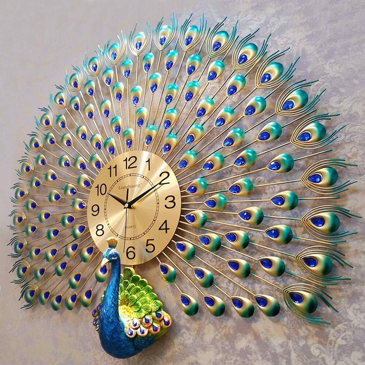 Trendy 77 cm Gold Wall Clock - Image 3