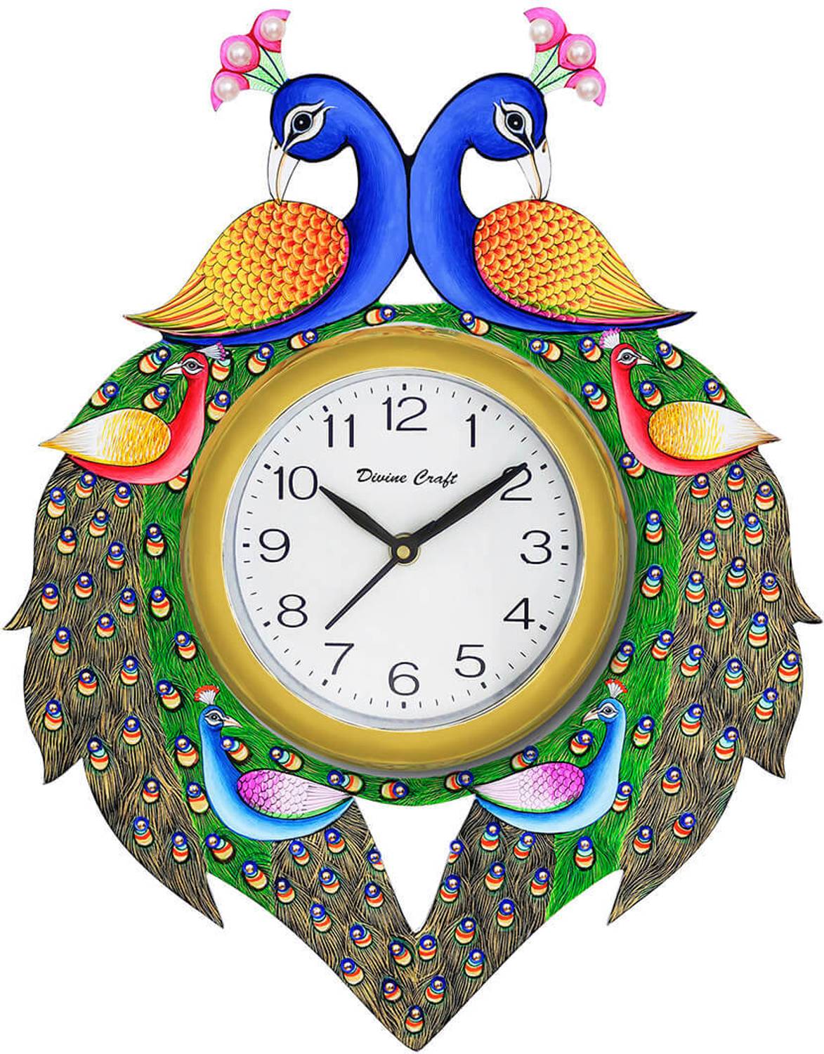litisha enterprises Analog 33 cm X 33 cm Wall Clock (Multicolor,