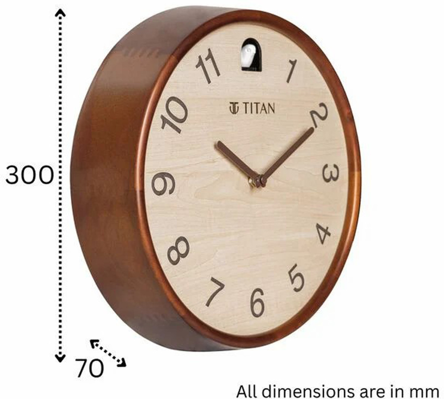 Image of Titan Analog 30 cm X 30 cm Wall Clock
