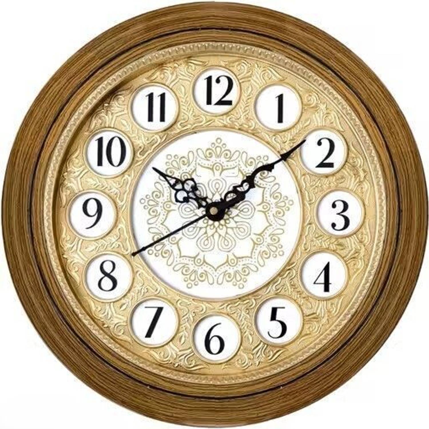 Thelegant Analog 29 cm X 29 cm Wall Clock (Beige, With Glass, Sta