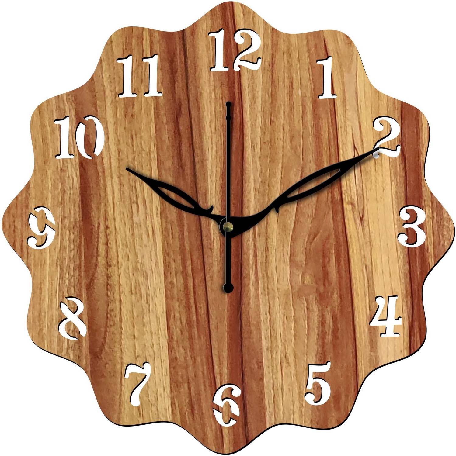 vpk Analog 30 cm X 30 cm Wall Clock (Beige, Without Glass, Standa