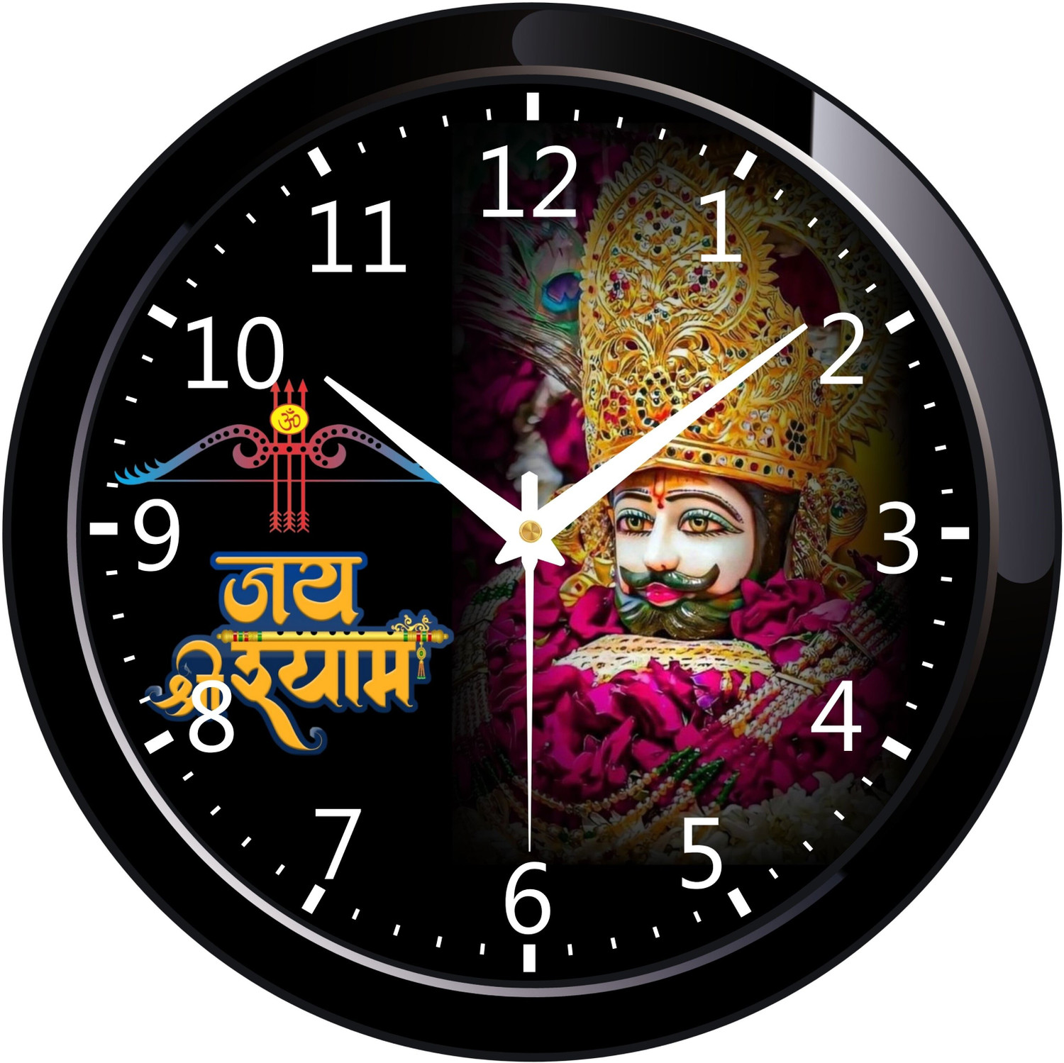 Image of TrendsTube Analog 25 cm X 25 cm Wall Clock (Black, With Glass, Standard)