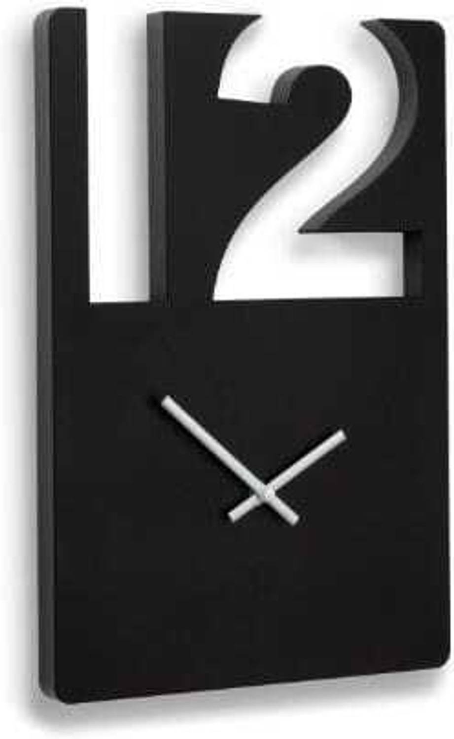 ELITE EXCLUSIVE Analog 40 cm X 20 cm Wall Clock (Black, Without G
