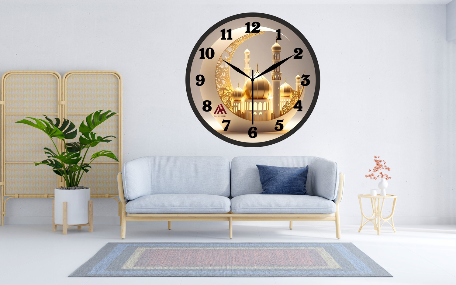Image of Aashish.Enterprises Analog 25 cm X 25 cm Wall Clock (Black, With Glass, Standard)