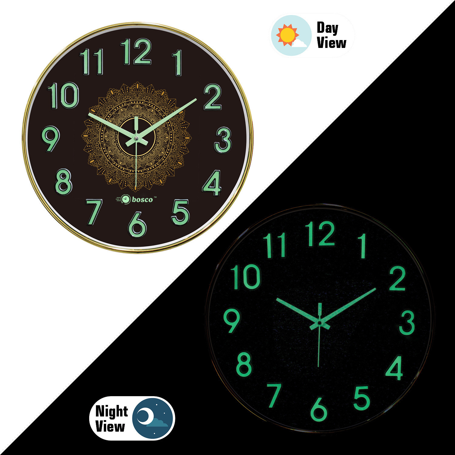 Image of BOSCO Analog 33 cm X 33 cm Wall Clock