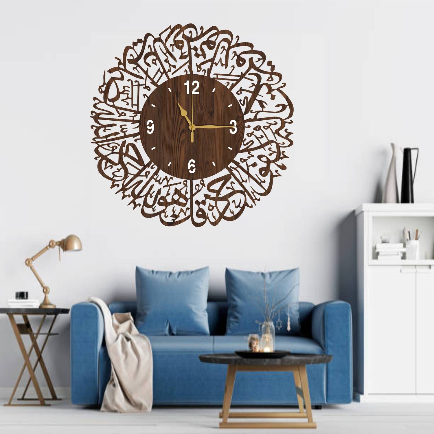 leax Analog 30 cm X 30 cm Wall Clock (Brown, Without Glass, Stand