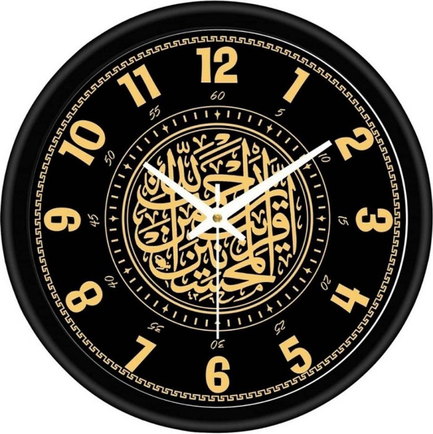 BLOOM MART Analog 25 cm X 25 cm Wall Clock (Brown, With Glass, St