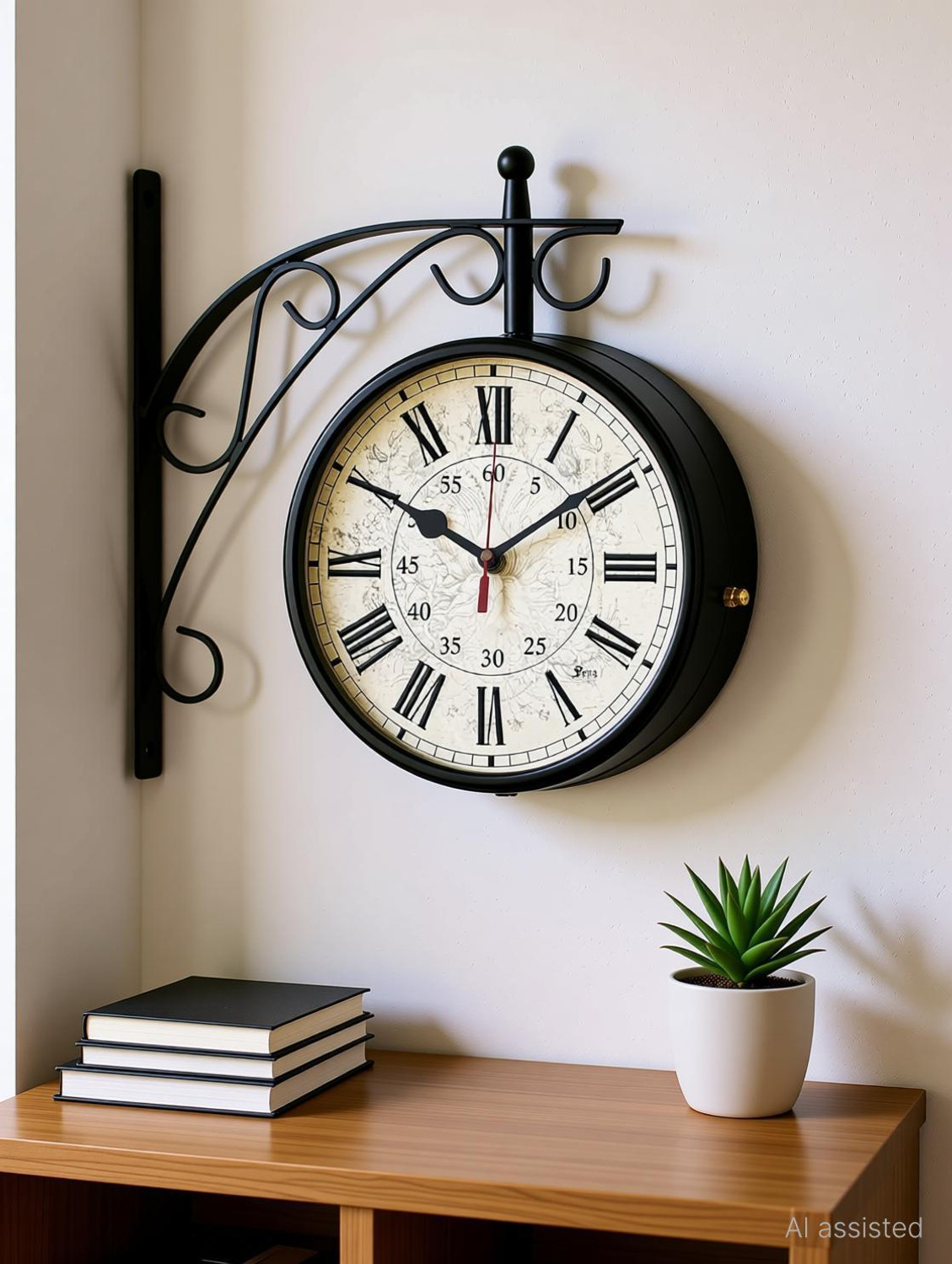 Image of Saree House Analog 25 cm X 25 cm Wall Clock