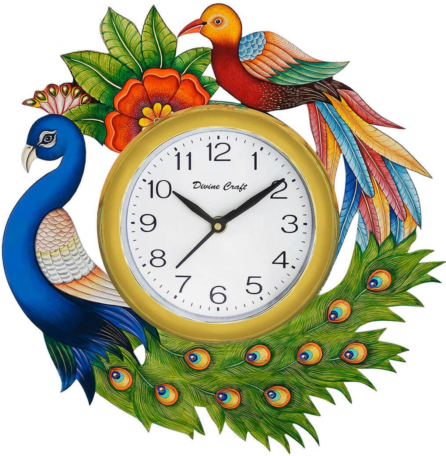 litisha enterprises Analog 30 cm X 31 cm Wall Clock (Multicolor,