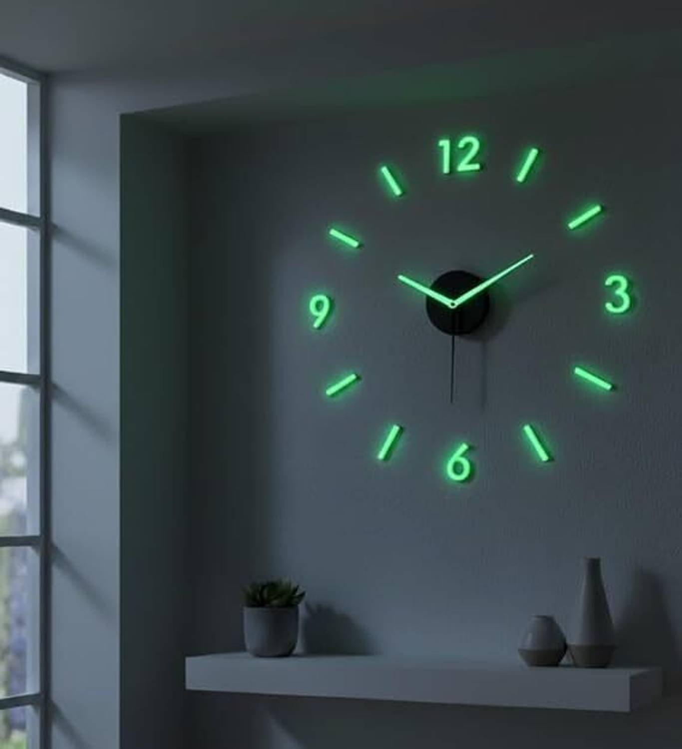Cozyloom 60x60 cm Black Wall Clock - Image 1