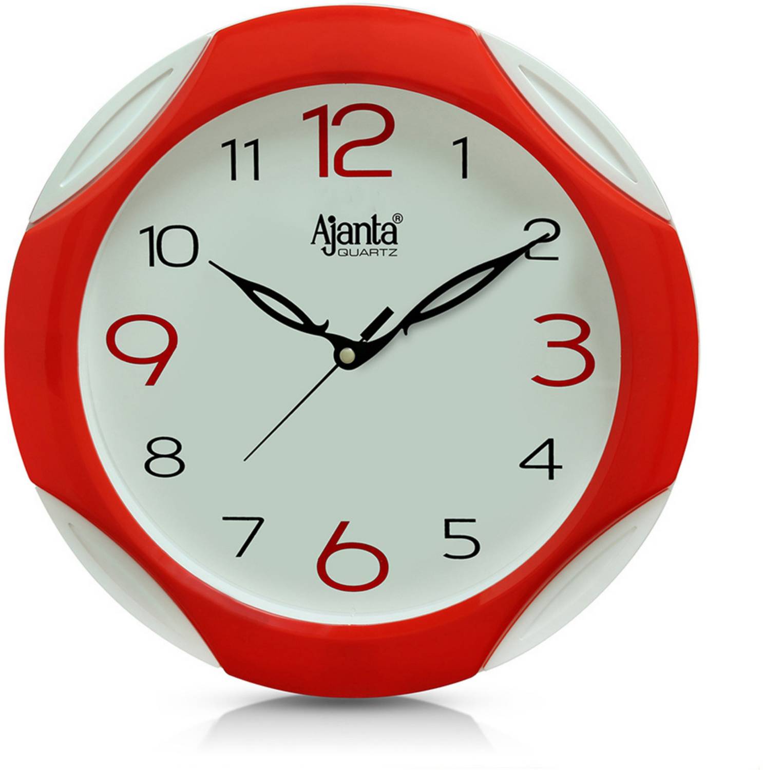 AJANTA Analog 28 cm X 28 cm Wall Clock (Red, With Glass, Standard