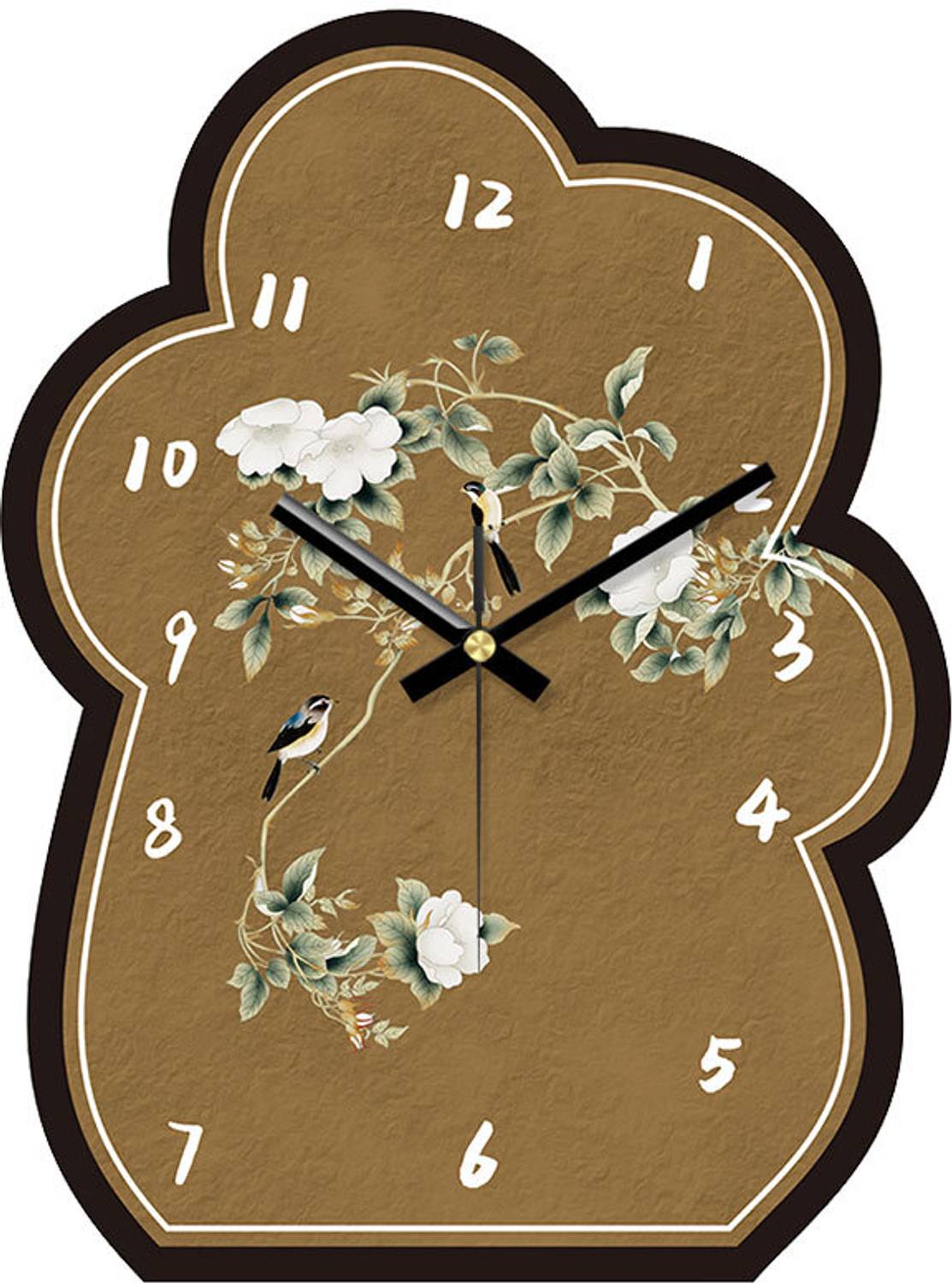 AshandRoh Analog 30 cm X 23 cm Wall Clock (Brown, Green, White, W