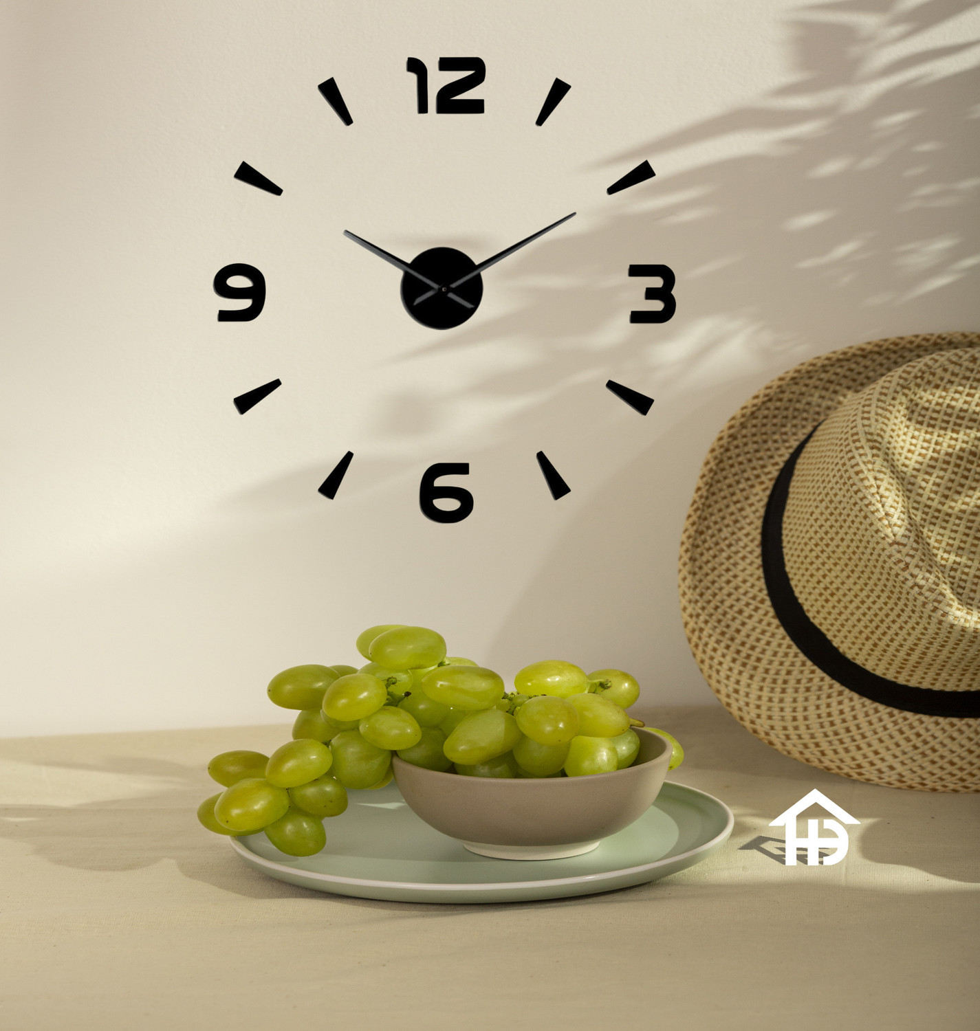 Image of HomeDeal Analog-Digital 59 cm X 55 cm Wall Clock