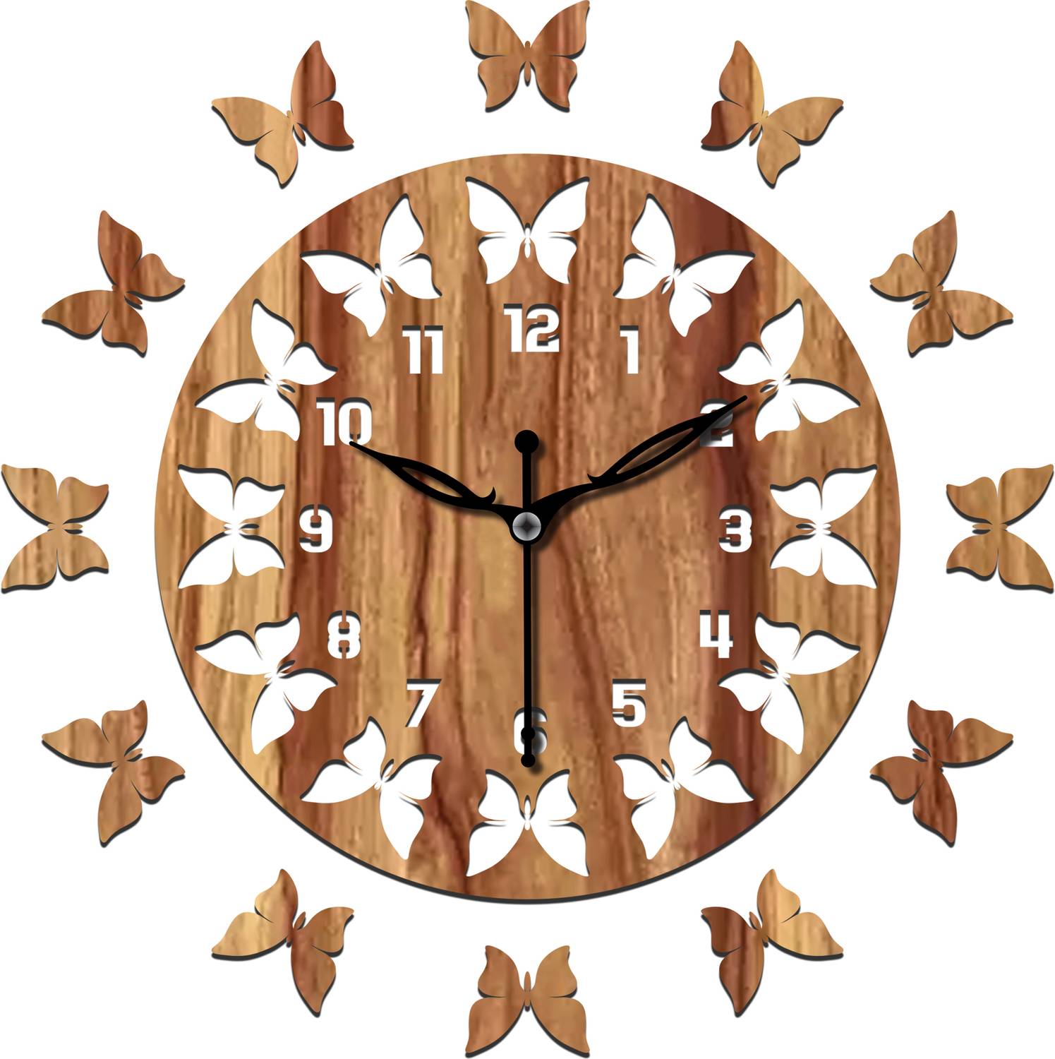 vpk Analog 30 cm X 30 cm Wall Clock (Beige, Without Glass, Standa