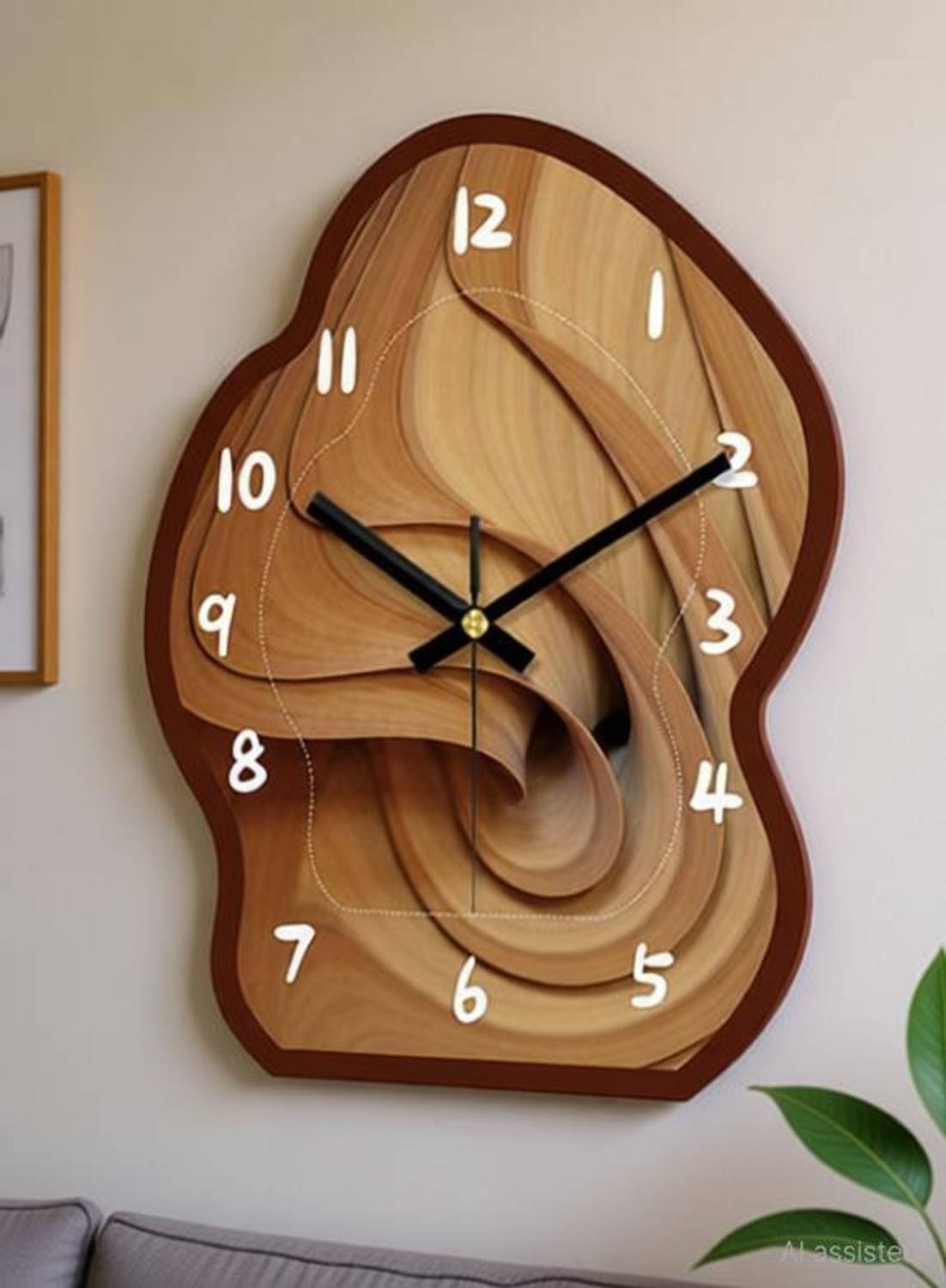 AshandRoh Analog 30 cm X 23 cm Wall Clock